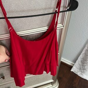 Size small flowy strappy red tank top
